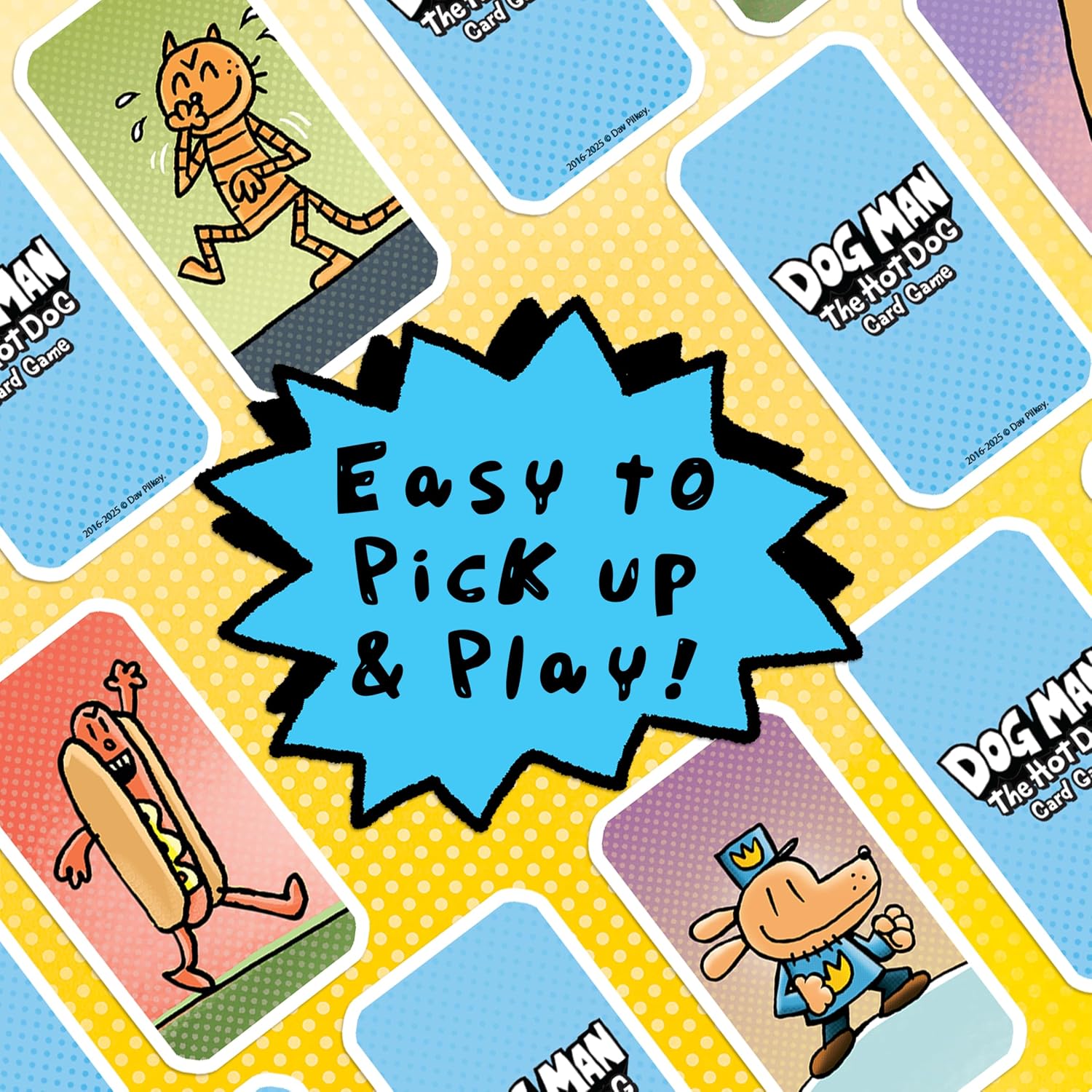 University Games Dog Man Hot Dog Card Game in a Tin , The Fast and Frenzied Collection Game for Kids Featuring Art from the Dog Man Books