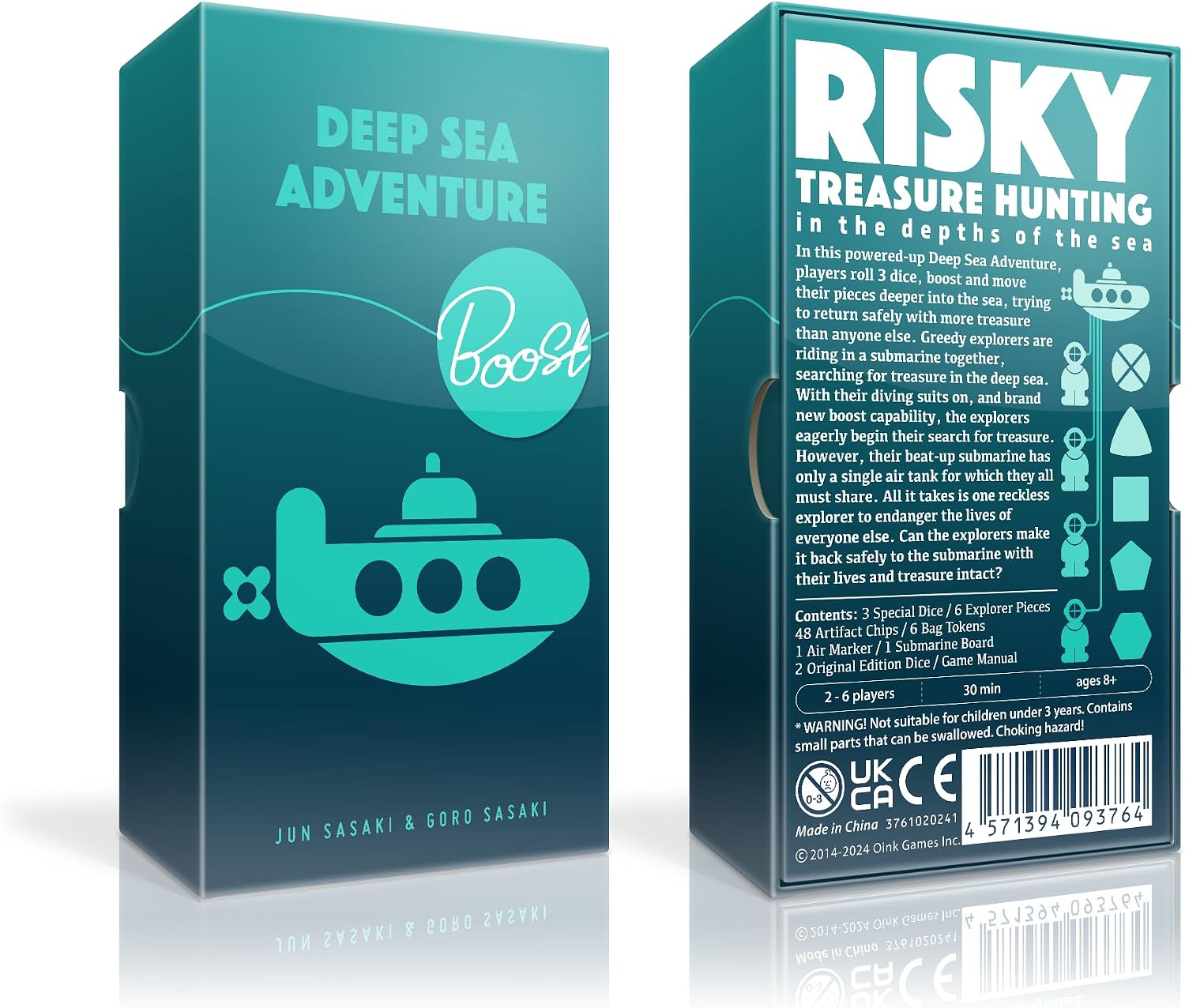 Oink Games Deep Sea Adventure Boost, Push-Your-Luck Family Board Game | 2–6 Players, Ages 8+