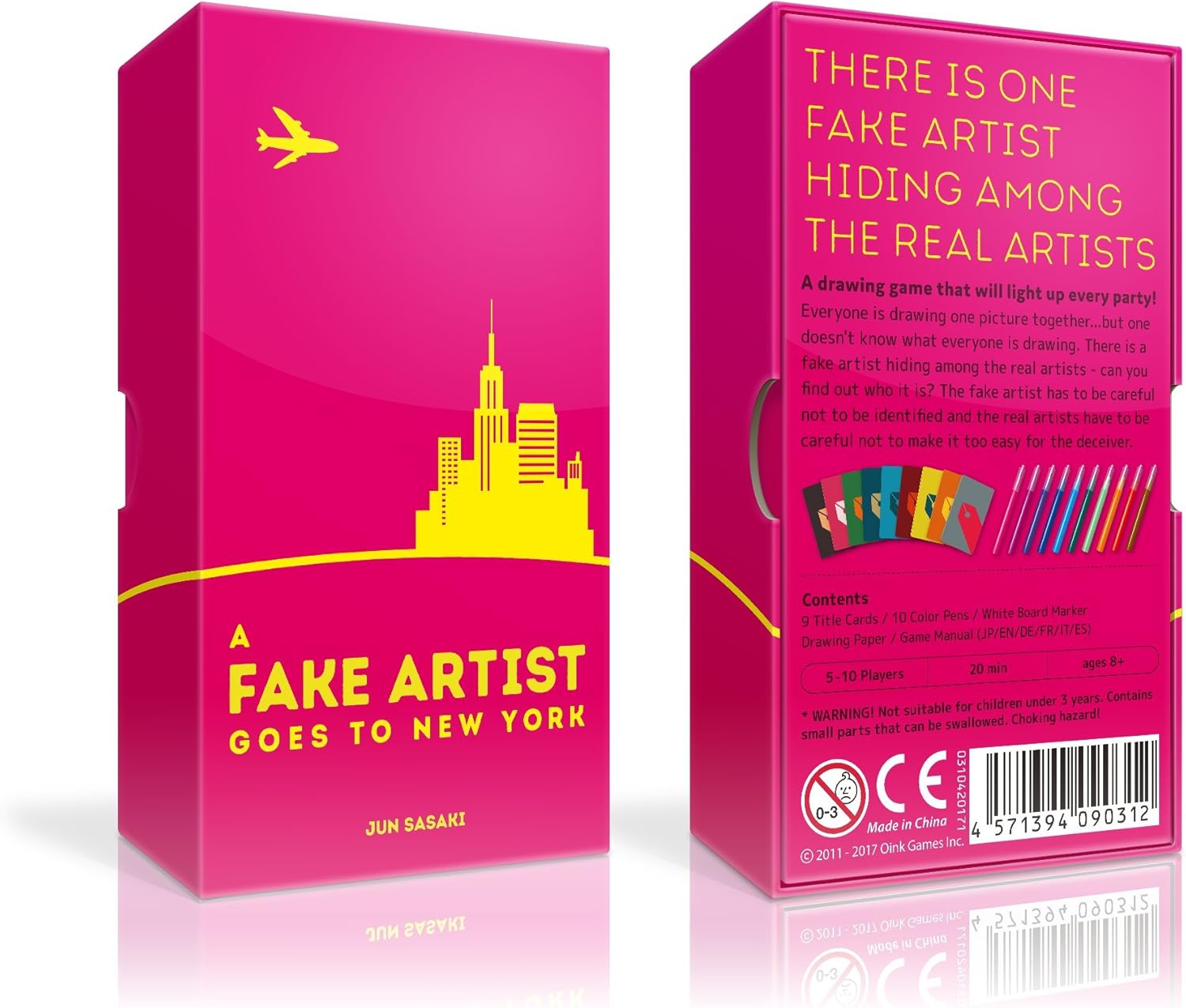 Oink Games A Fake Artist Goes to New York | Japanese Social Deduction Party Game for Families & Adults, Creative Bluffing, Hidden Roles, Group Gameplay, 5-10 Players