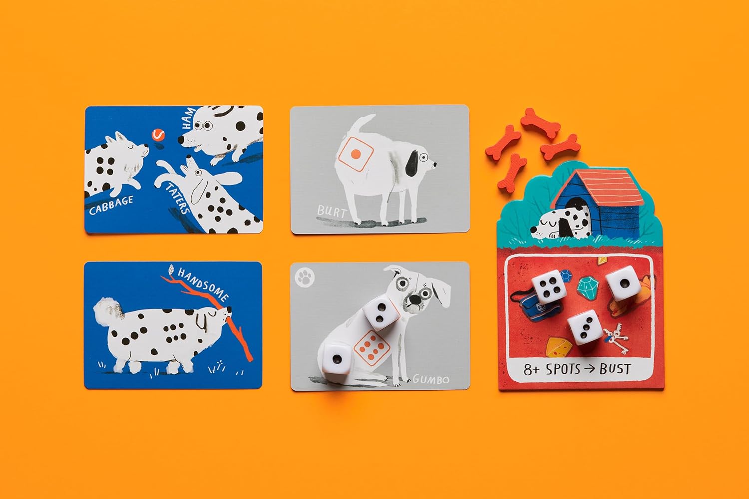 Spots Dice Game – A Game about Rolling Dice, Pushing Your Luck, and Dogs!