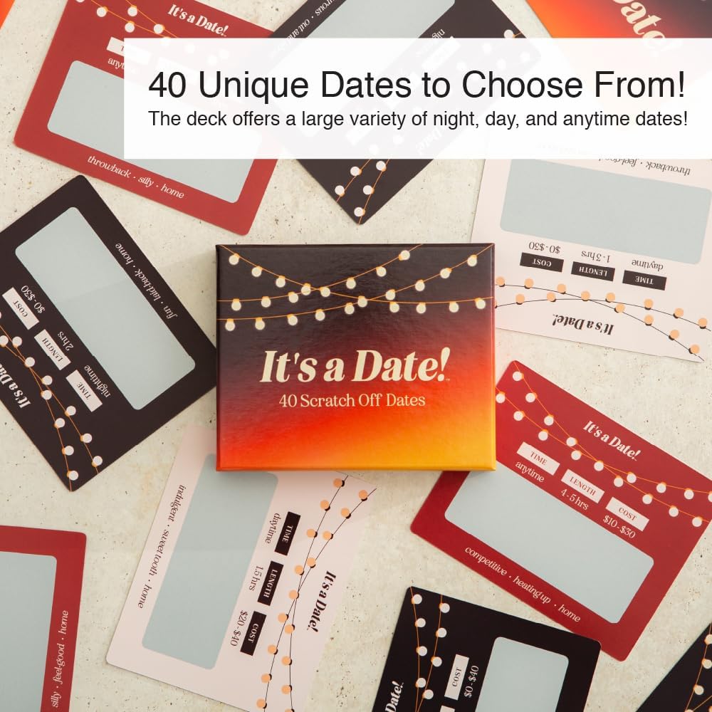 It's a Date!, 40 Fun and Romantic Scratch Off Date Night Ideas for Him, Her, Girlfriend, Boyfriend, Wife, Husband & Couples