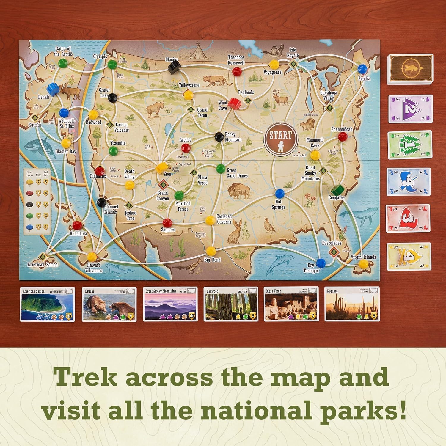 Underdog Games Trekking The National Parks - Award-Winning Family Board Game for Kids Ages 12+