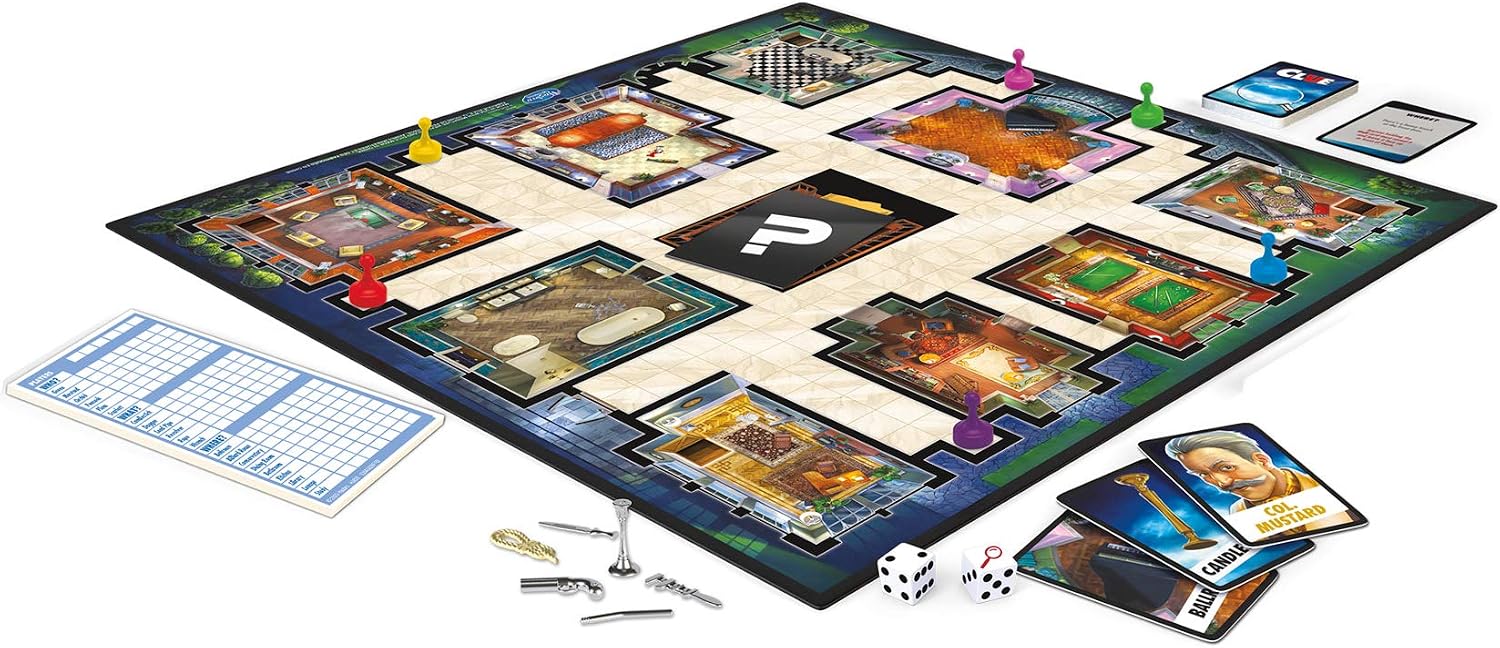 Hasbro Gaming Clue Board c; Features Fan Voted Room; As Seen on Houzz Website; Classic Mystery Game for Kids 8 and Up