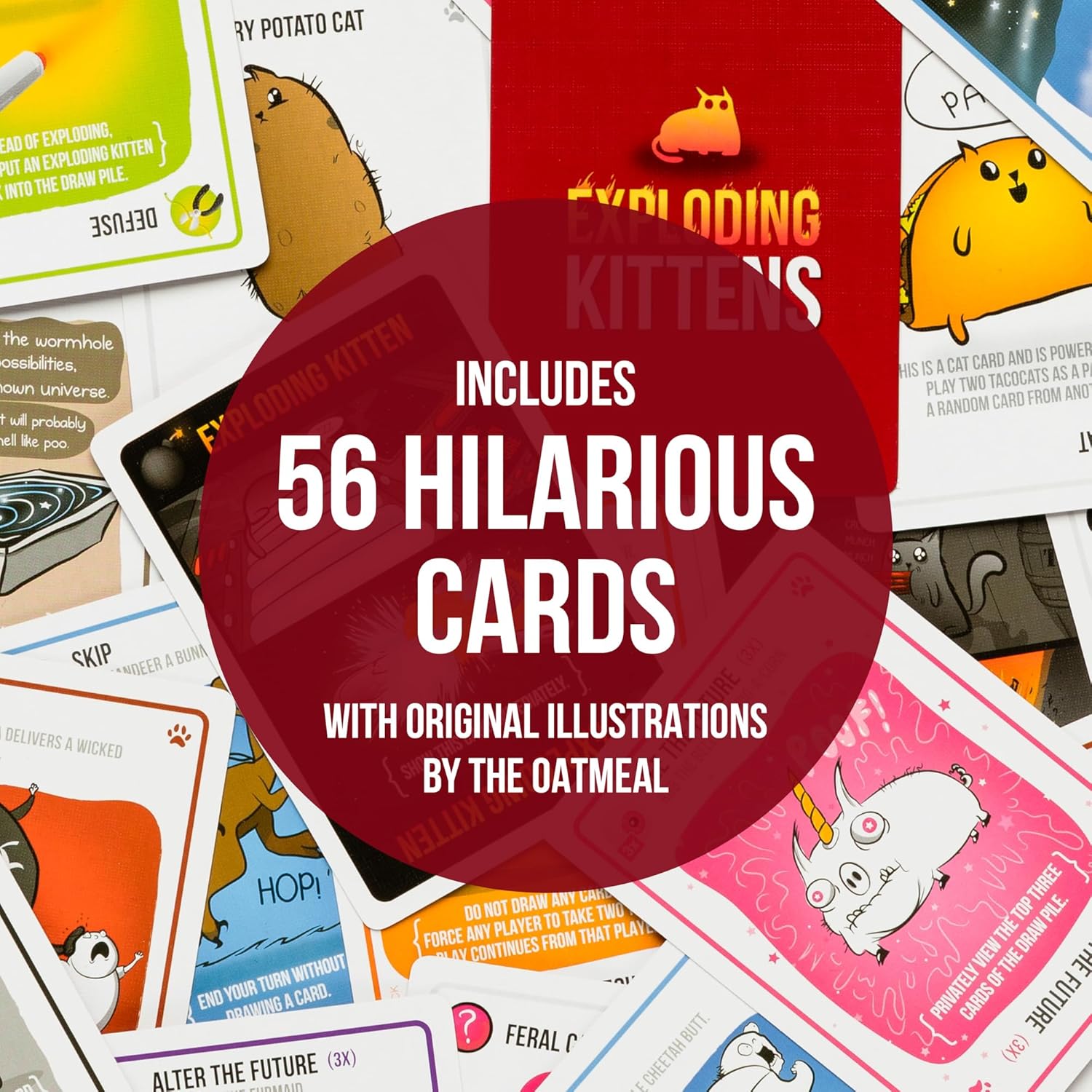 Exploding Kittens Original Edition, 2-5 Players, Ages 7+ Card Game