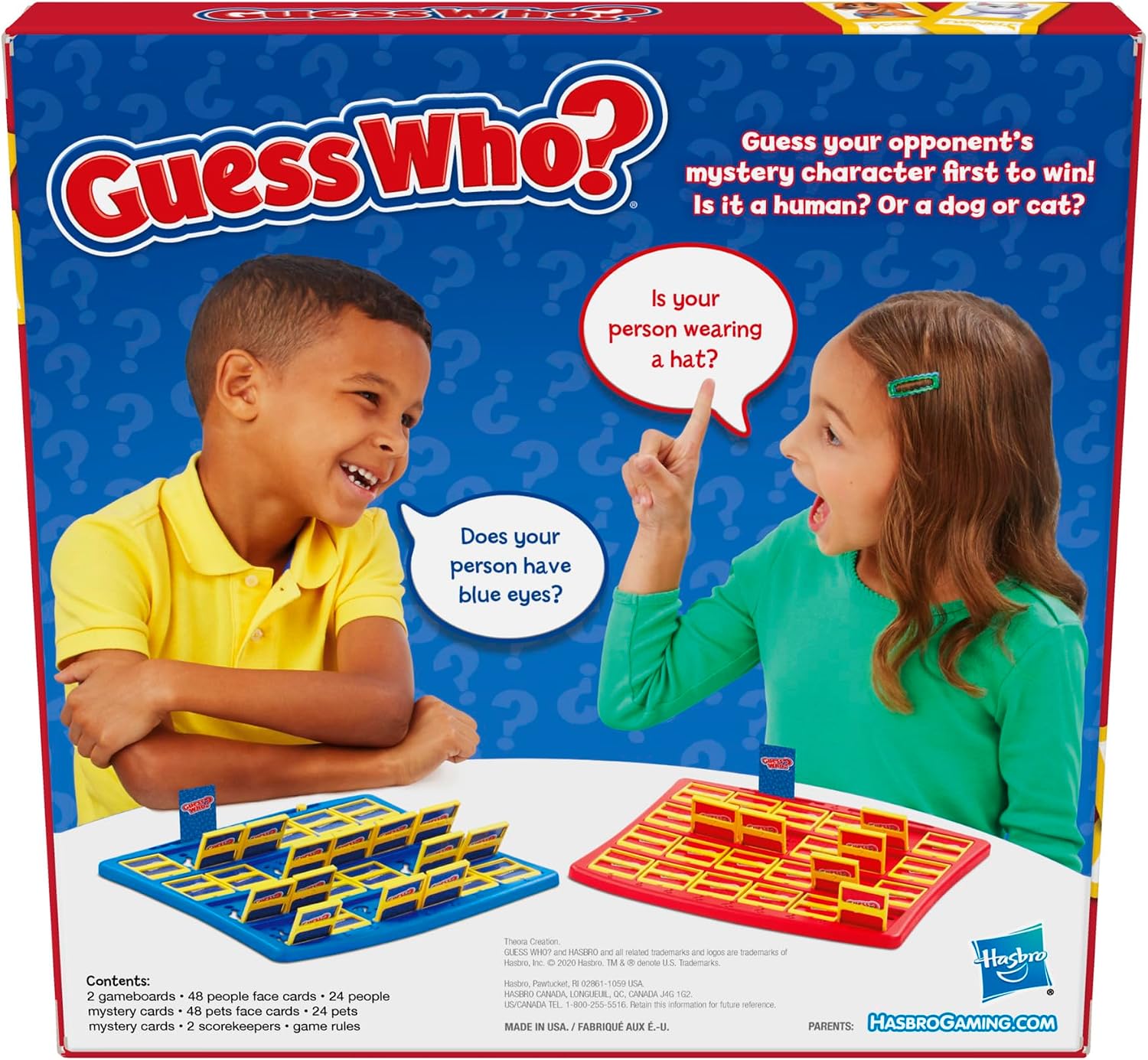 Guess Who? Plus Board Game with People & Pet Cards