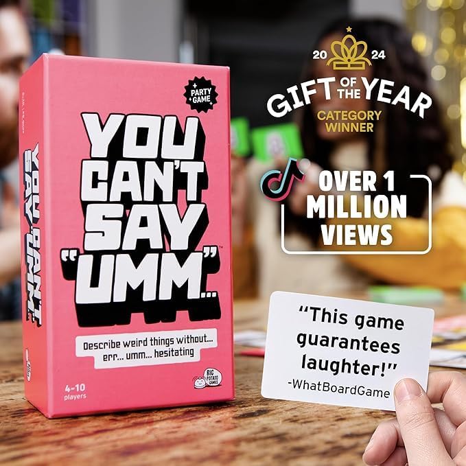 You Can't Say UMM Party Game for Kids and Adults, Ages 8+
