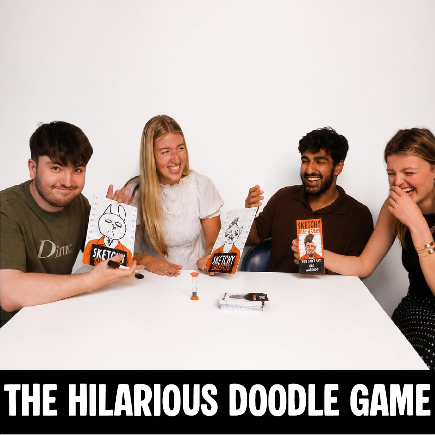 Sketchy Suspects Party Game - Sketch Wacky Criminals Based On Restricted Descriptions