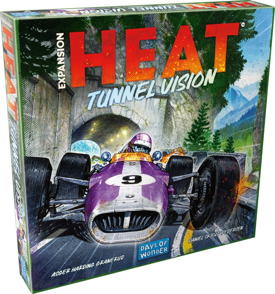 Asmodee Heat: Tunnel Vision Board Game Expansion - New Tracks, Championship Season & Front Wing Module, Racing Strategy Game