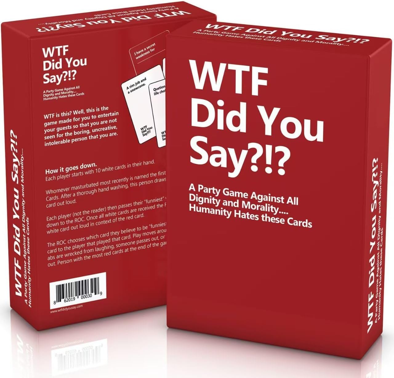 WTF Did You Say, Adult Party Card Game Against All Dignity and Morality, Fun Social Gaming Cards