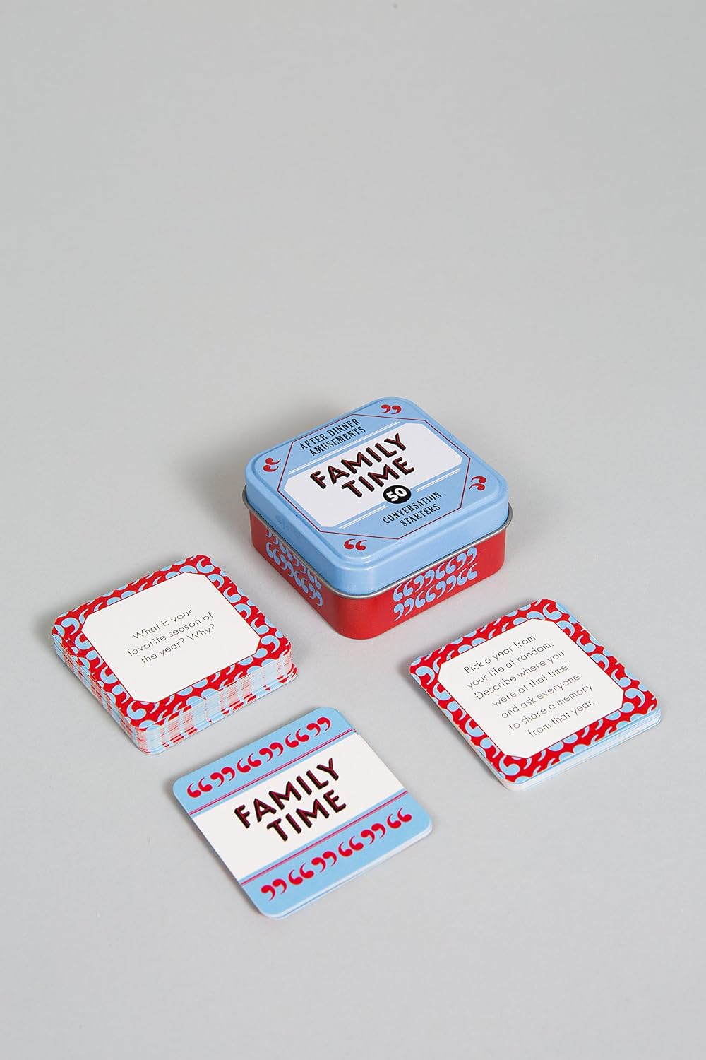 After Dinner Amusements: Family Time: 50 Conversation Starters (Conversation Card Game for Families, Portable Camping and Holiday Games)