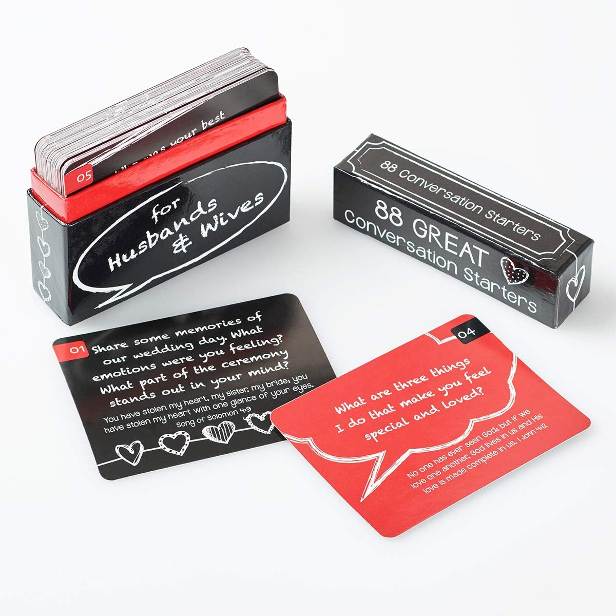 Christian Art Gifts 88 Great Conversation Starters for Husbands and Wives “ Romantic Card Game for Married Couples “