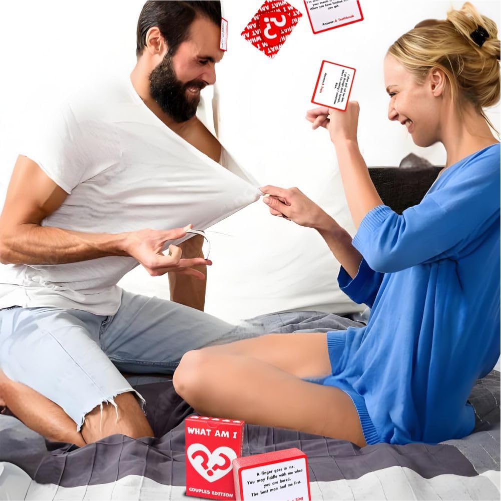 What Am I Drinking Game - Couples Drunk Cards, 54 Date Night Ideas for Drunk Desires,1 Pcs (Red-Couples Edition)