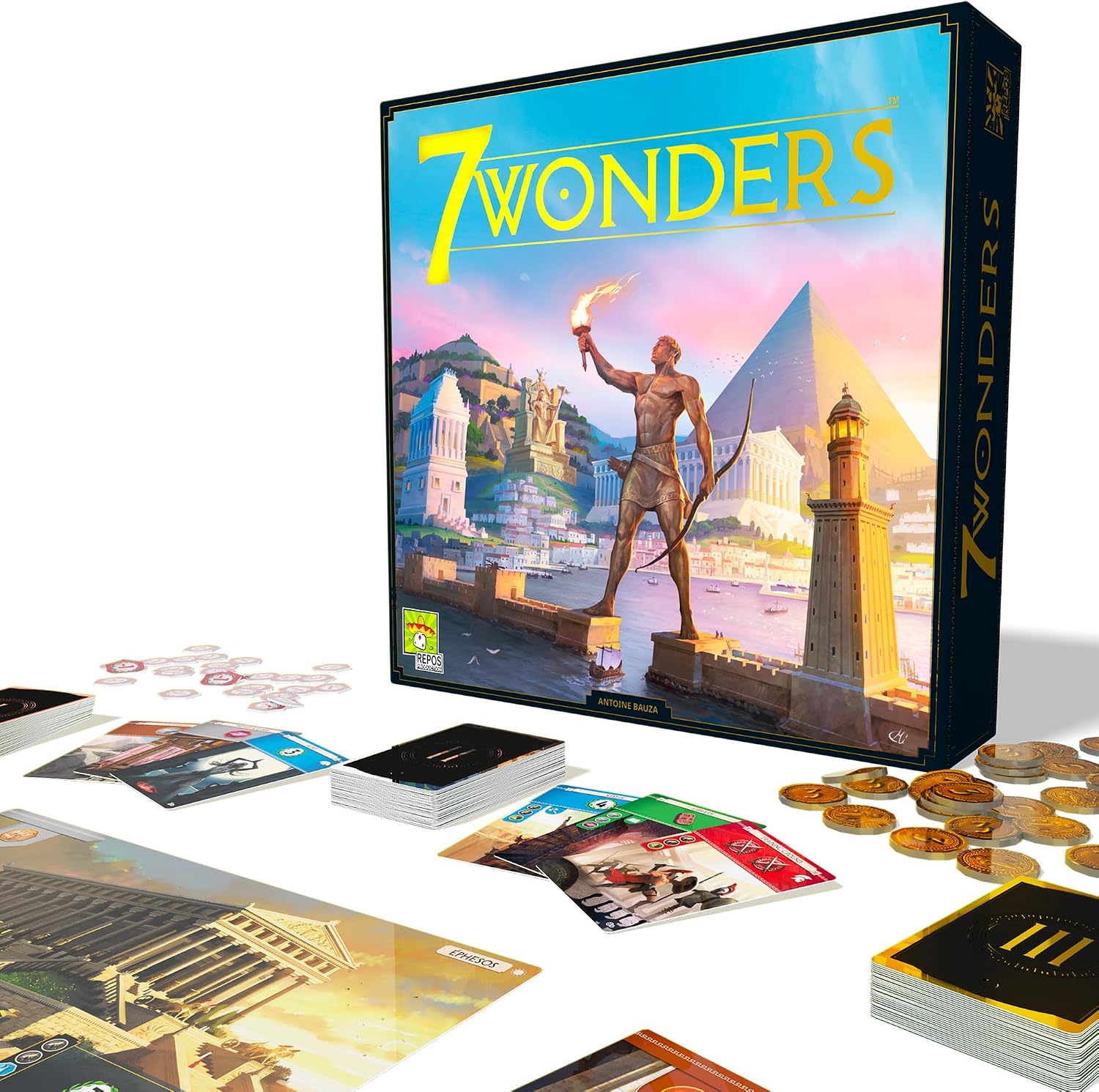 Asmodee 7 Wonders Board Game - Lead Your Civilization to Prosperity