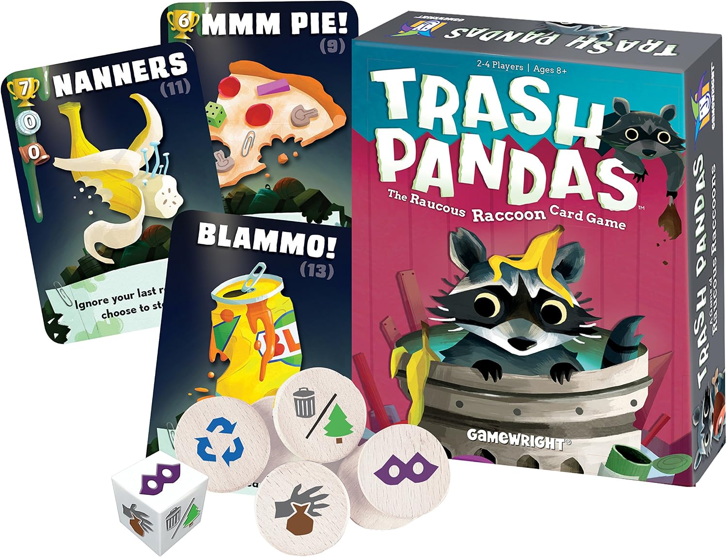 Gamewright Trash Pandas – Push-Your-Luck Family Card Game
