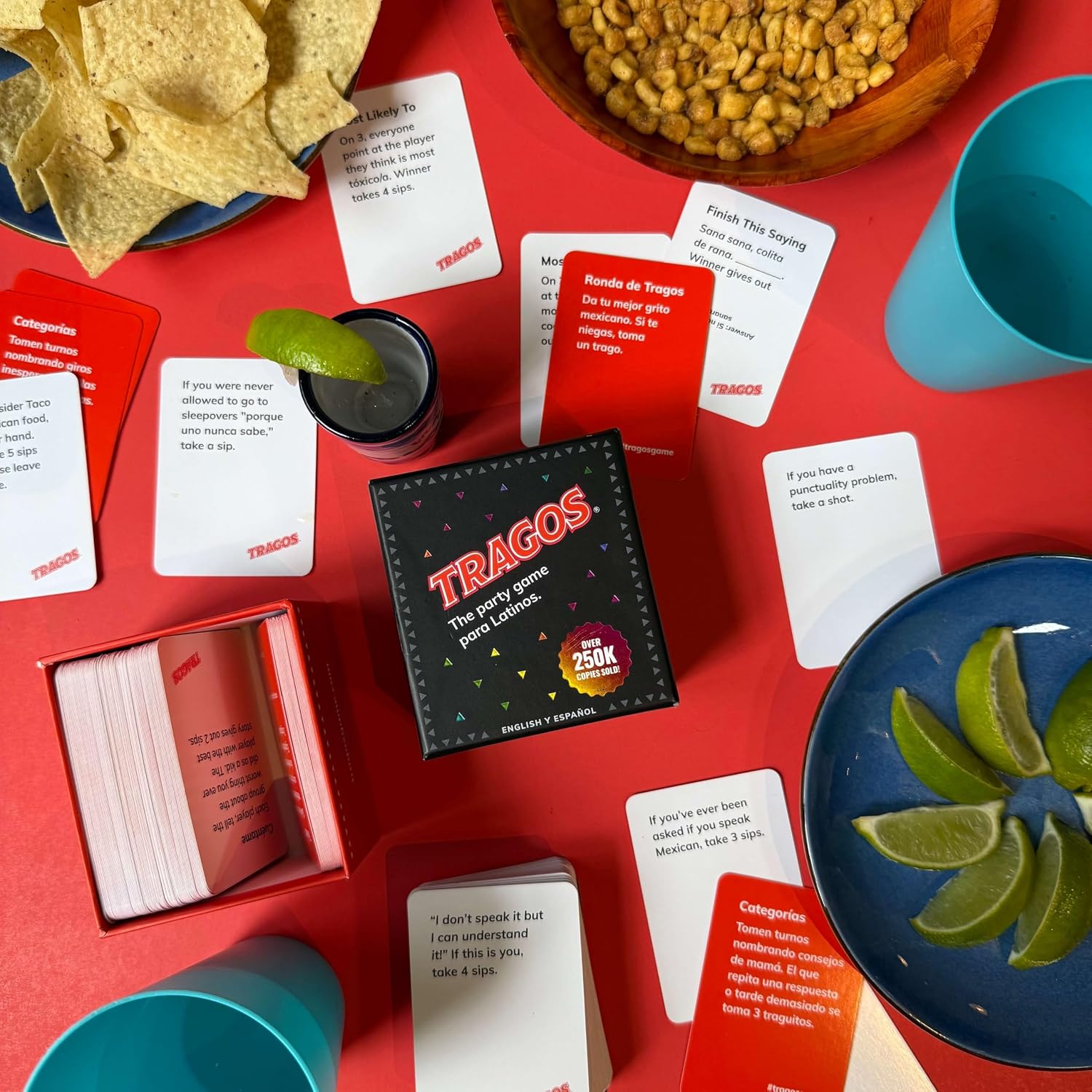 Tragos Original Game for Latinos - Relatable Hilarious Cultural Spanglish Card Game - Juegos De Mesa para Adultos Original