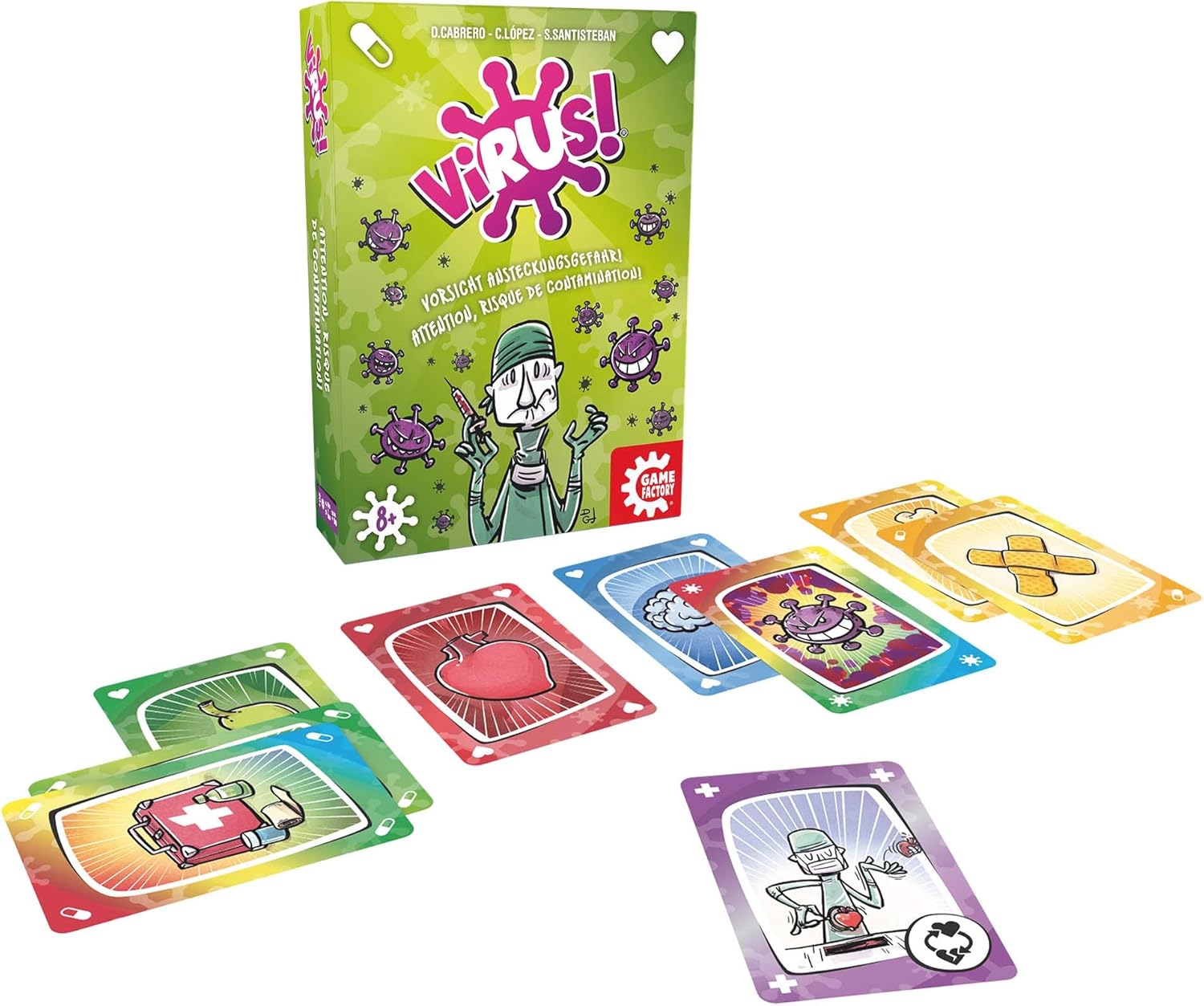 Game Factory Virus! Card Game for 2 to 6 Players, Ages 8 and Up