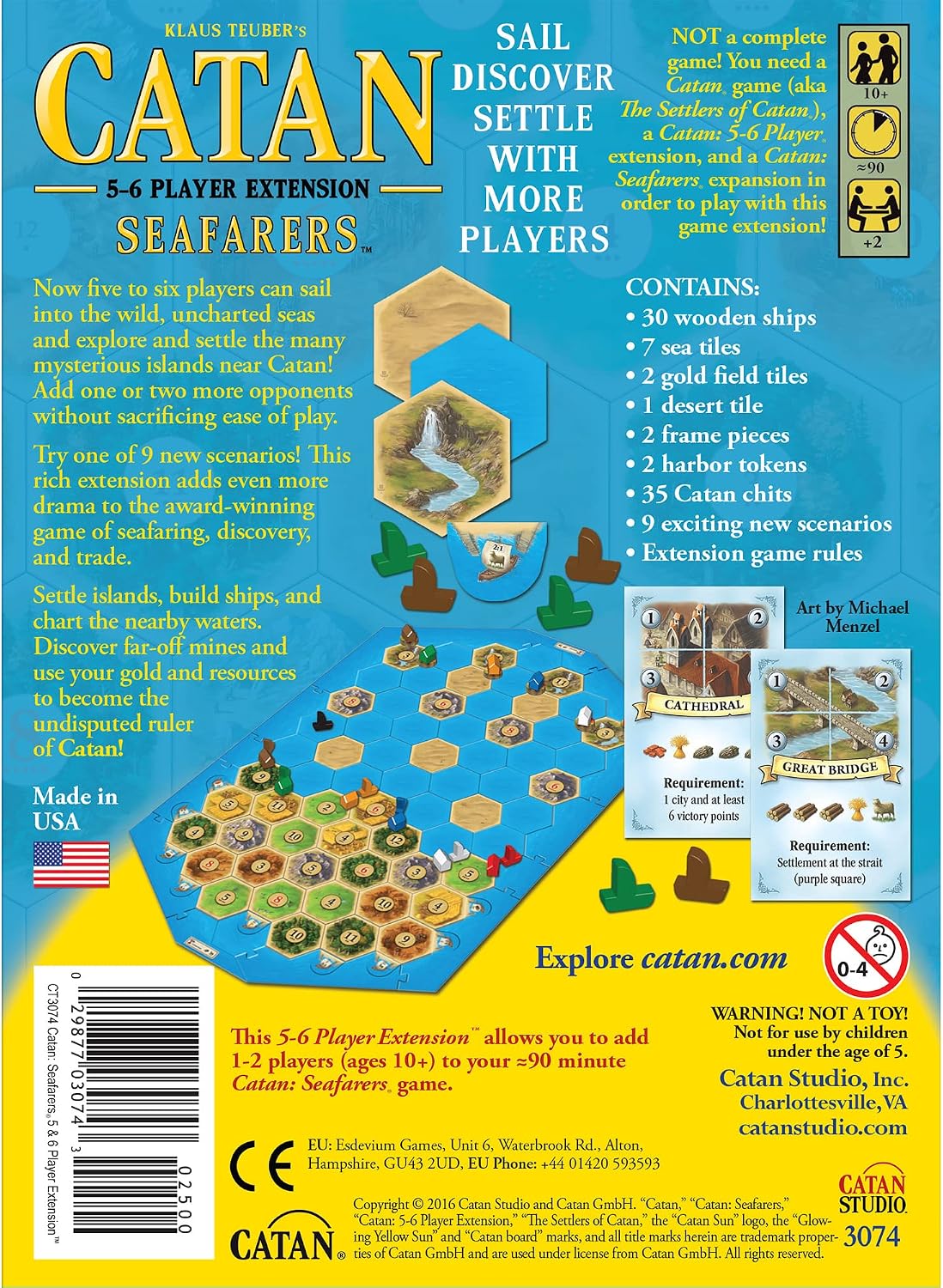 CATAN - Catan Seafarers 5 and 6 Player, Board Game Extension, Ages 12+, Playtime 120 mins