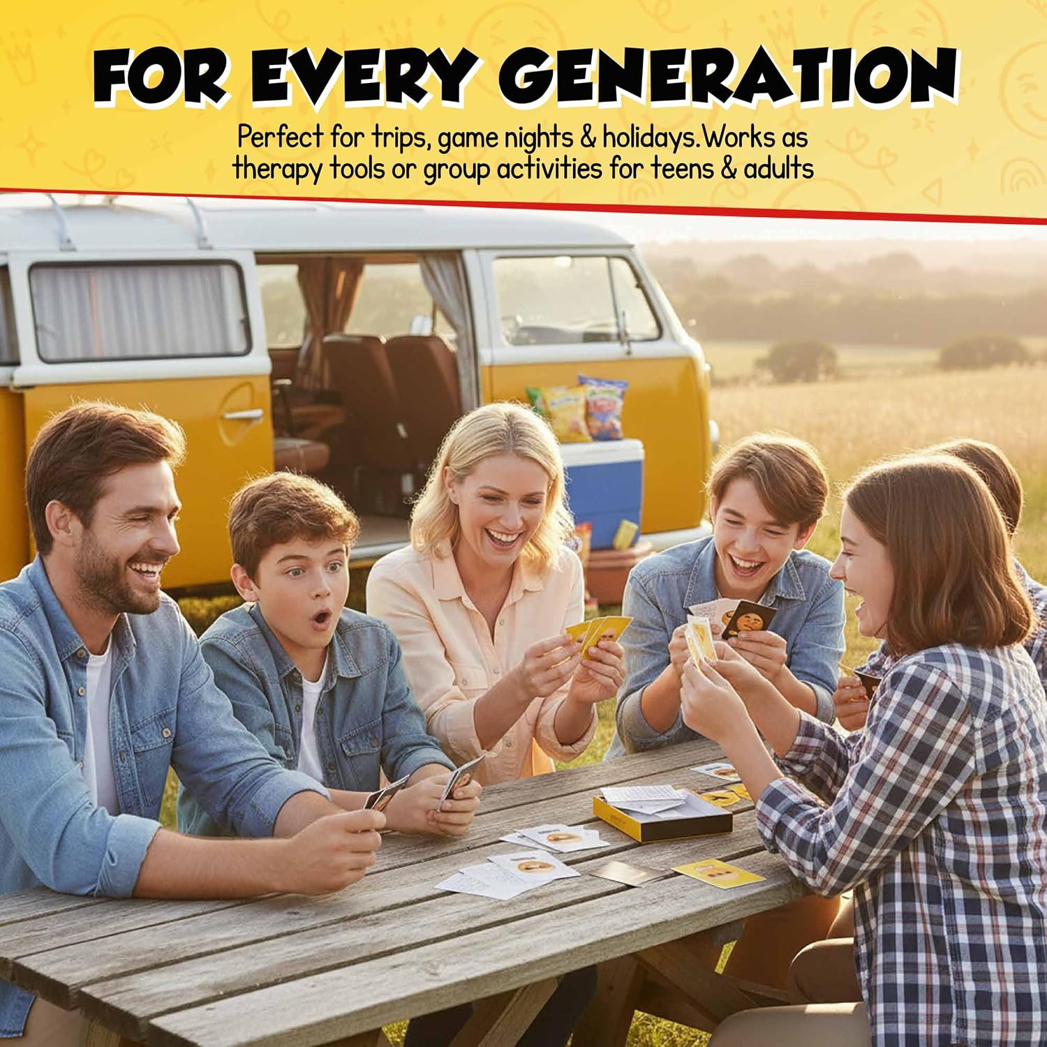ARTAGIA Social Skills Therapy Game, Conversation Cards for Teens and Adults
