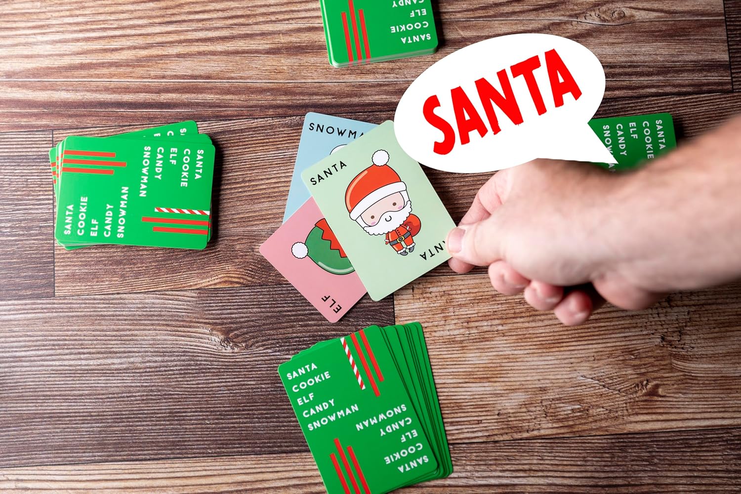 Santa Cookie Elf Candy Snowman Christmas Edition Holiday Card Game by Taco Cat Goat Cheese Pizza
