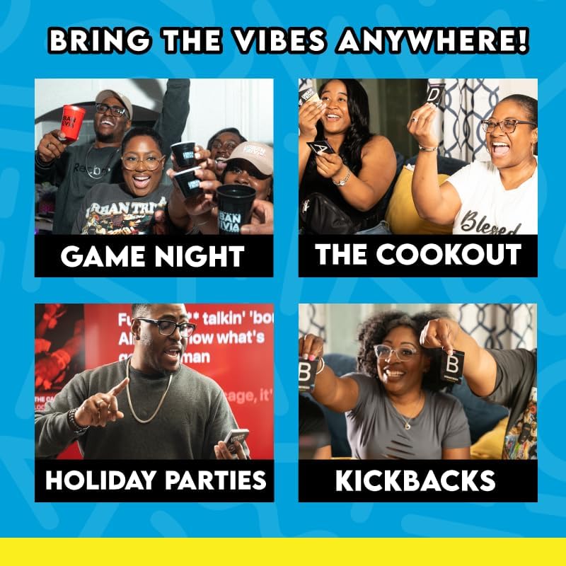 Urban Trivia - Black Card Game for The Culture! New & Improved Fun Trivia on Black TV, Movies, Music, Sports, & Growing Up Black!