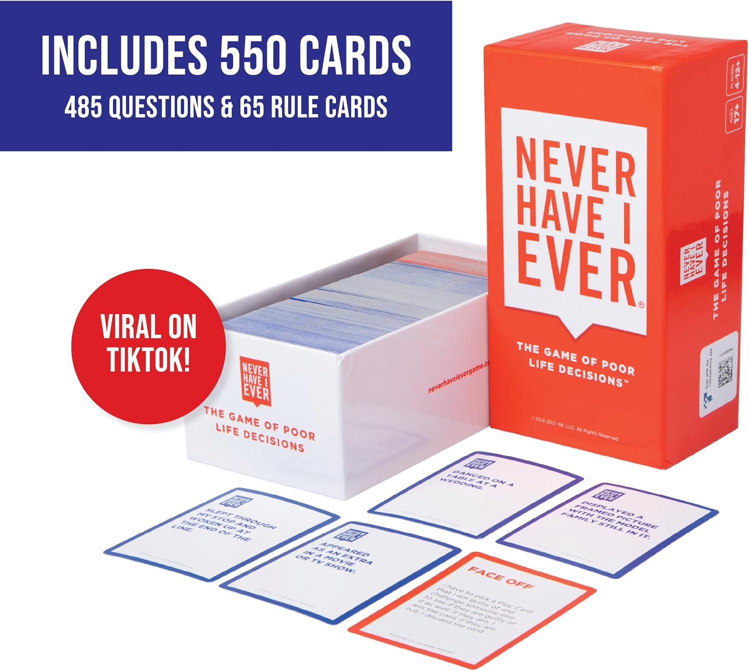 Never Have I Ever Card Game - Party Game of Poor Life Decisions