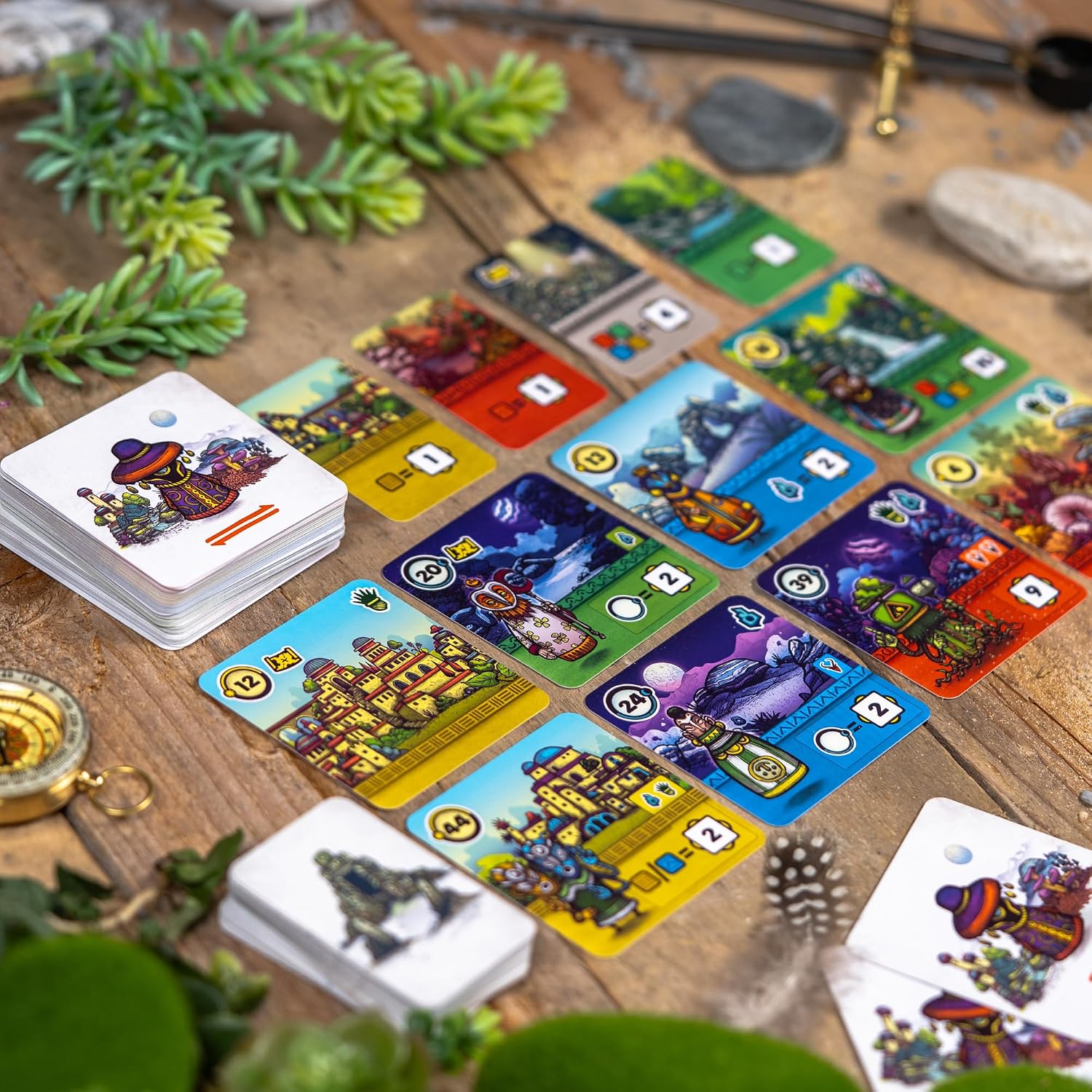 Pandasaurus Games Faraway Card Game - Explore Mysterious Alula! Strategic Region Building with Engaging Gameplay for Adventurers