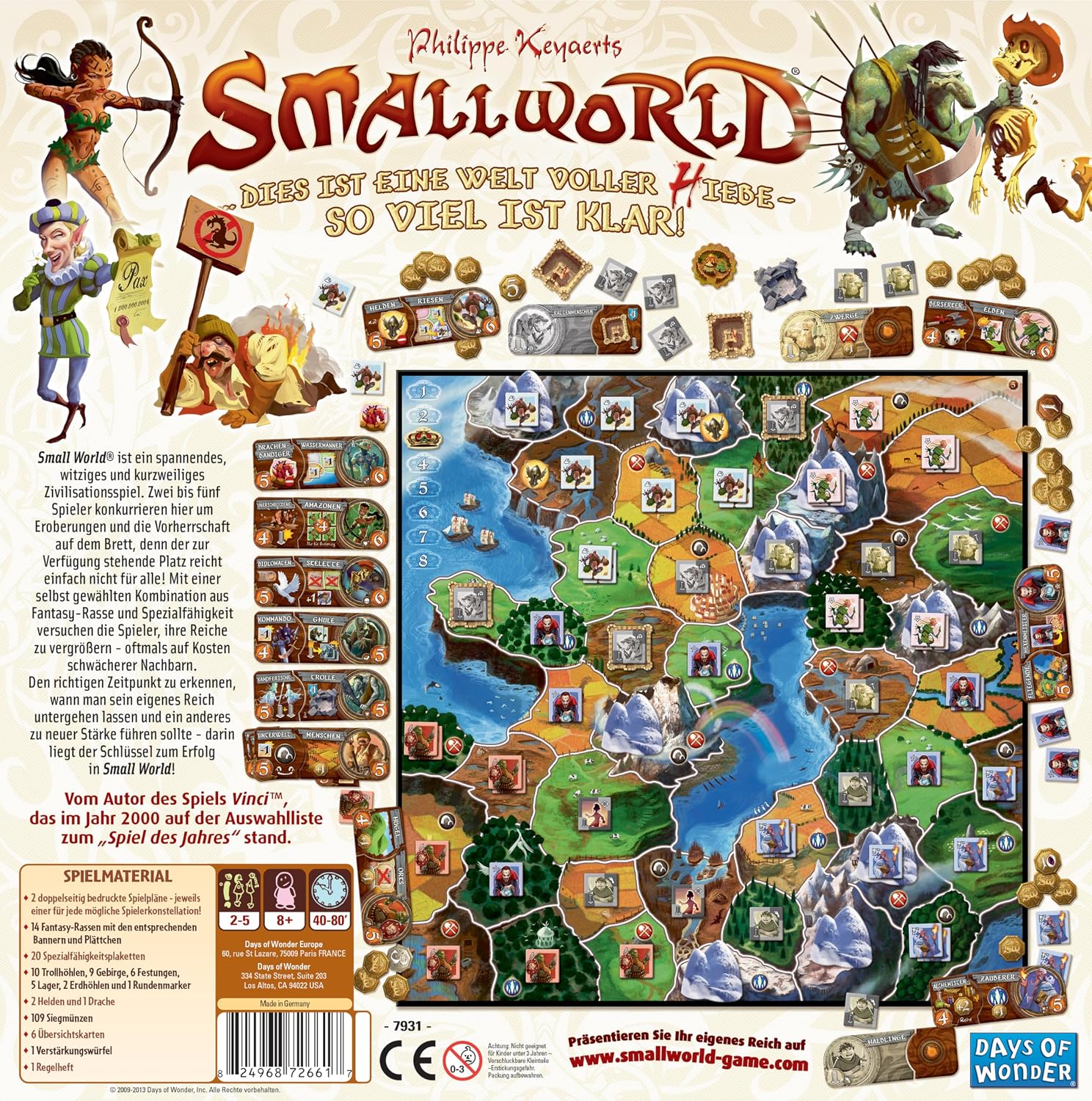 Days of Wonder Small World BRETTSPIEL - Small
