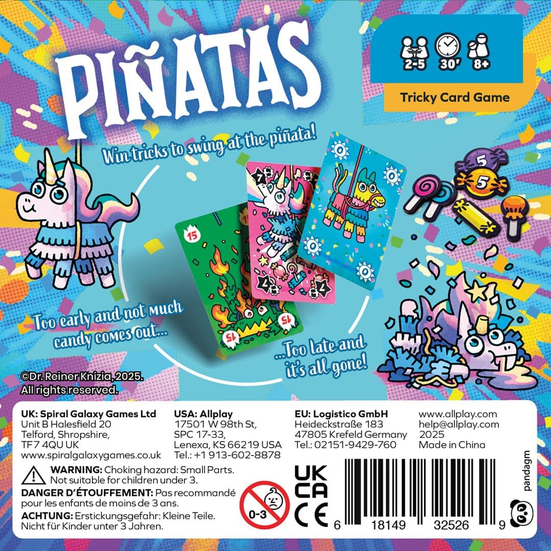 AllPlay Piñatas Card Game, 80 Playing Cards, Colour Marker, Score Marker