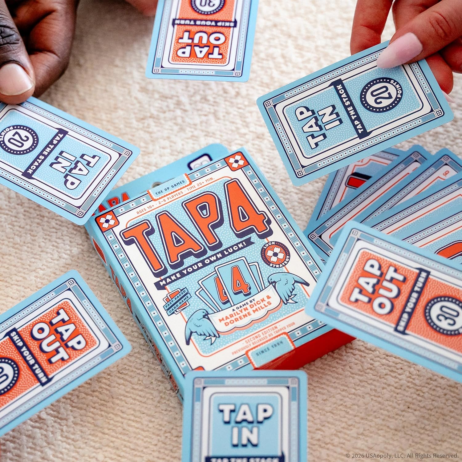 Tap 4 Card Game, A Fun Fast-Paced & Easy to Learn Party Game for All Ages