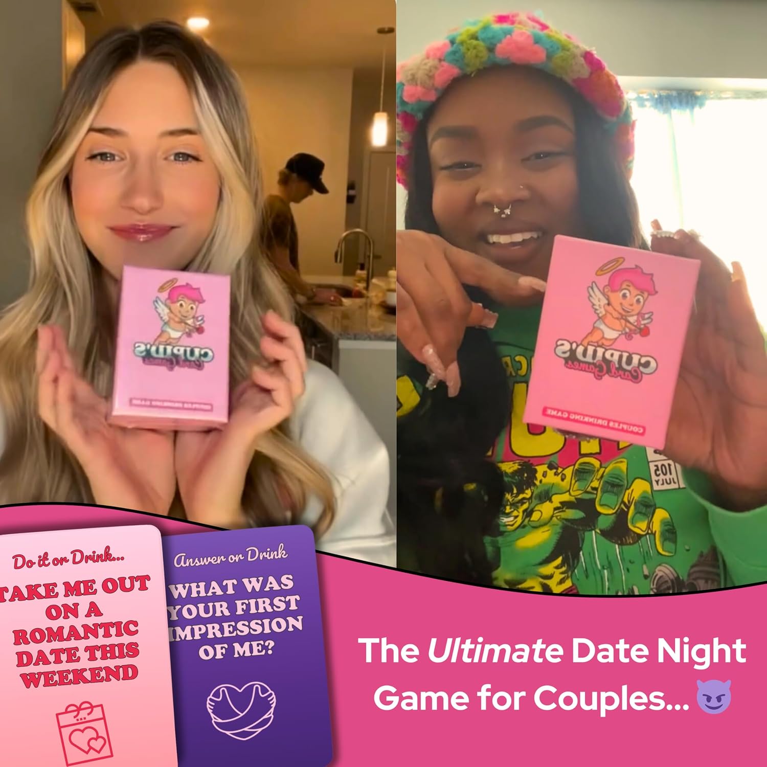 Cupid's Card Games - Couples Drinking Game for Adult Only Date Nights - Bedroom Game