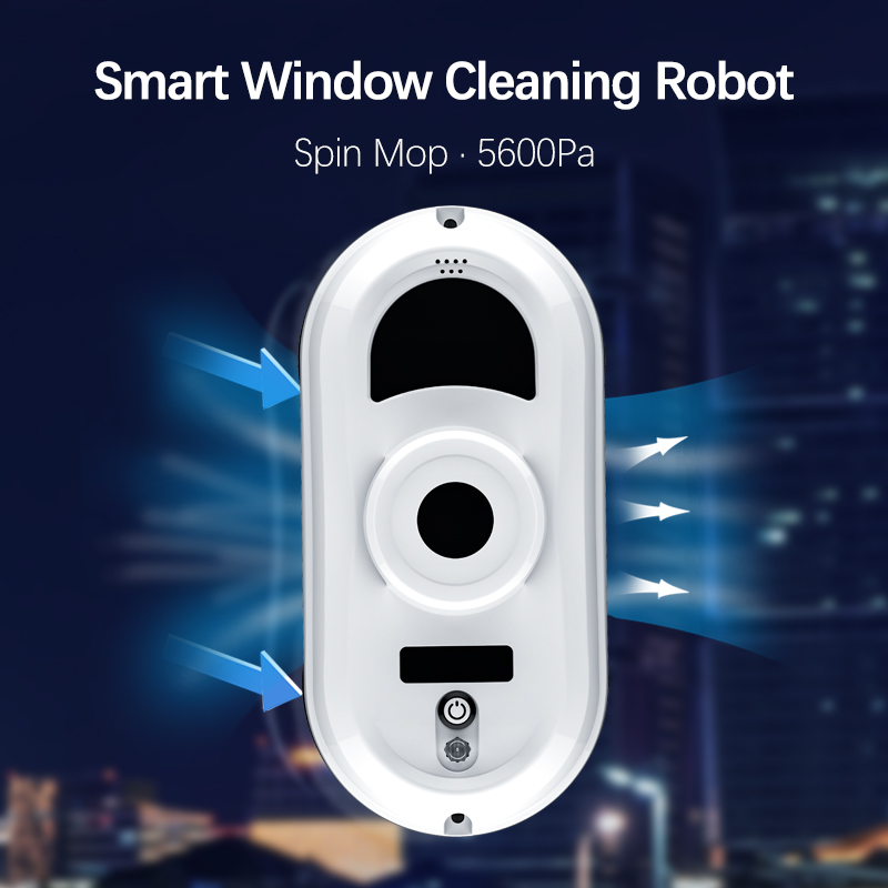 JUNYAN W12 Window Cleaner Robot 5600Pa  High Suction Power,Remote Control Window Cleaning Robot for Windows/Tiles/Class Door
