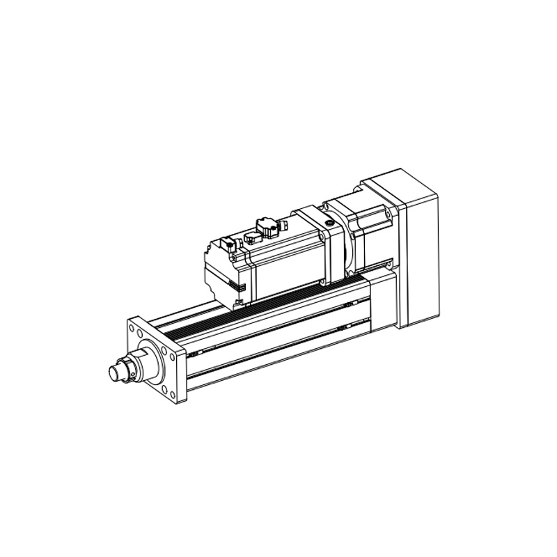PUMO Electric cylinder 75 size series folding installation (front flange type)