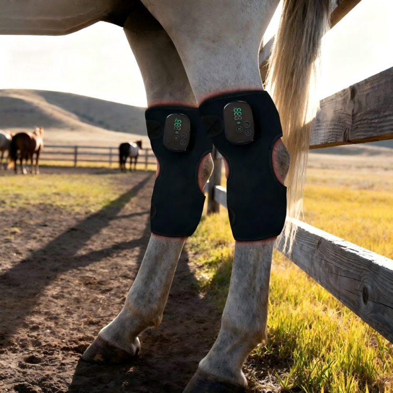 Red light therapy device for horse knee joints