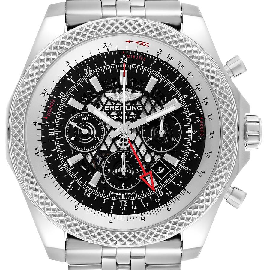 Replica Breitling Bentley GMT Chronograph Special Edition Black Dial Steel Watch AB0431