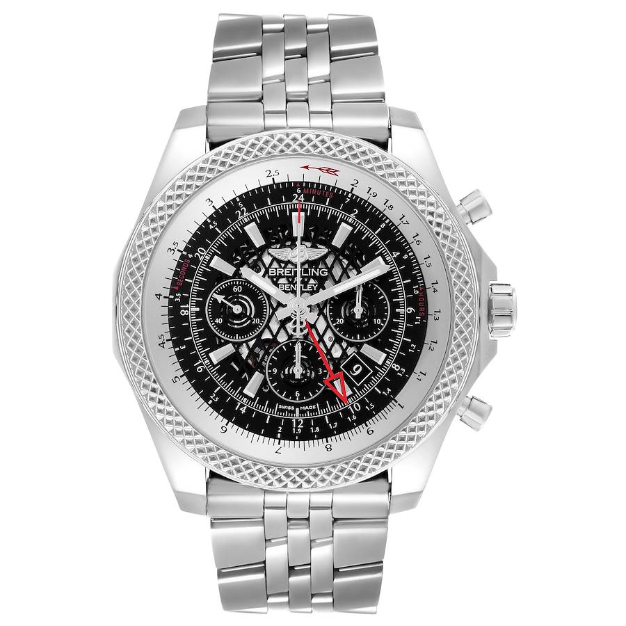 Replica Breitling Bentley GMT Chronograph Special Edition Black Dial Steel Watch AB0431