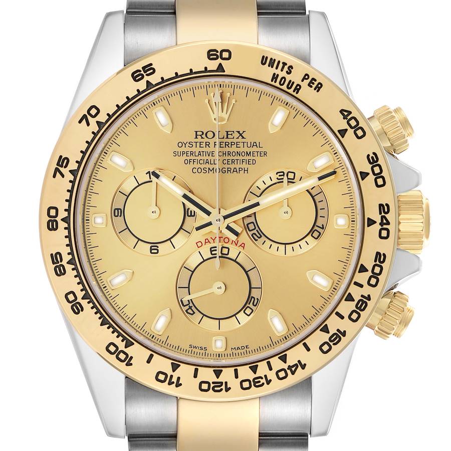Replica Rolex Daytona Champagne Zifferblatt Stahl Gelbgold Herren Uhren 116503