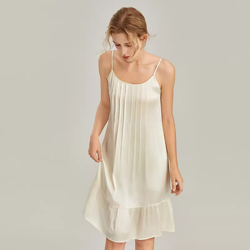 Silk nightgown women summer thin sexy suspender mulberry silk
