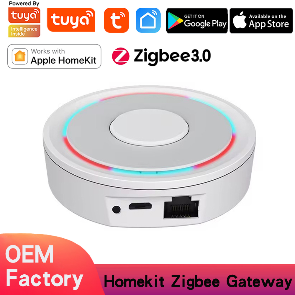 Tuya ZigBee Smart Gateway Homekit Wired Hub Remote Control Bridge Smart Life Automation Work with Apple Home Kit