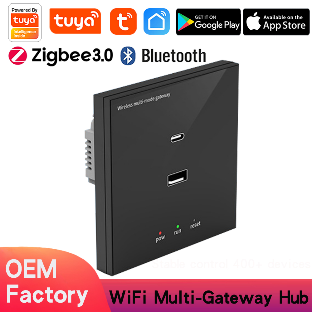Tuya WiFi Multi-Mode Gateway Type-c ZigBee Bluetooth Gateway Hub Smart Home Bridge Support Alexa Google Home