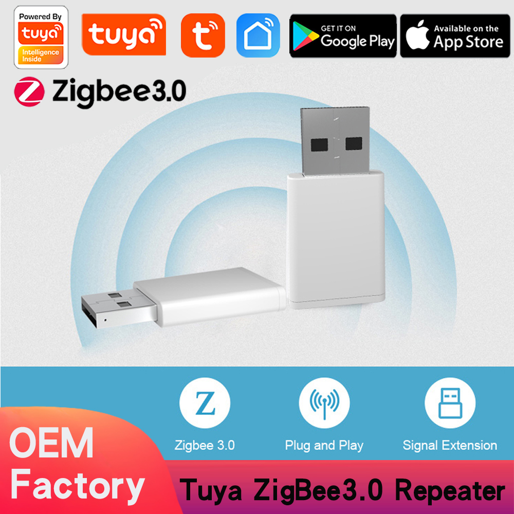Tuya ZigBee3.0 Repeater Amplifier USB Signal Extender Smart Home Device Expand Smart Life APP Control works with ZigBee Gateway