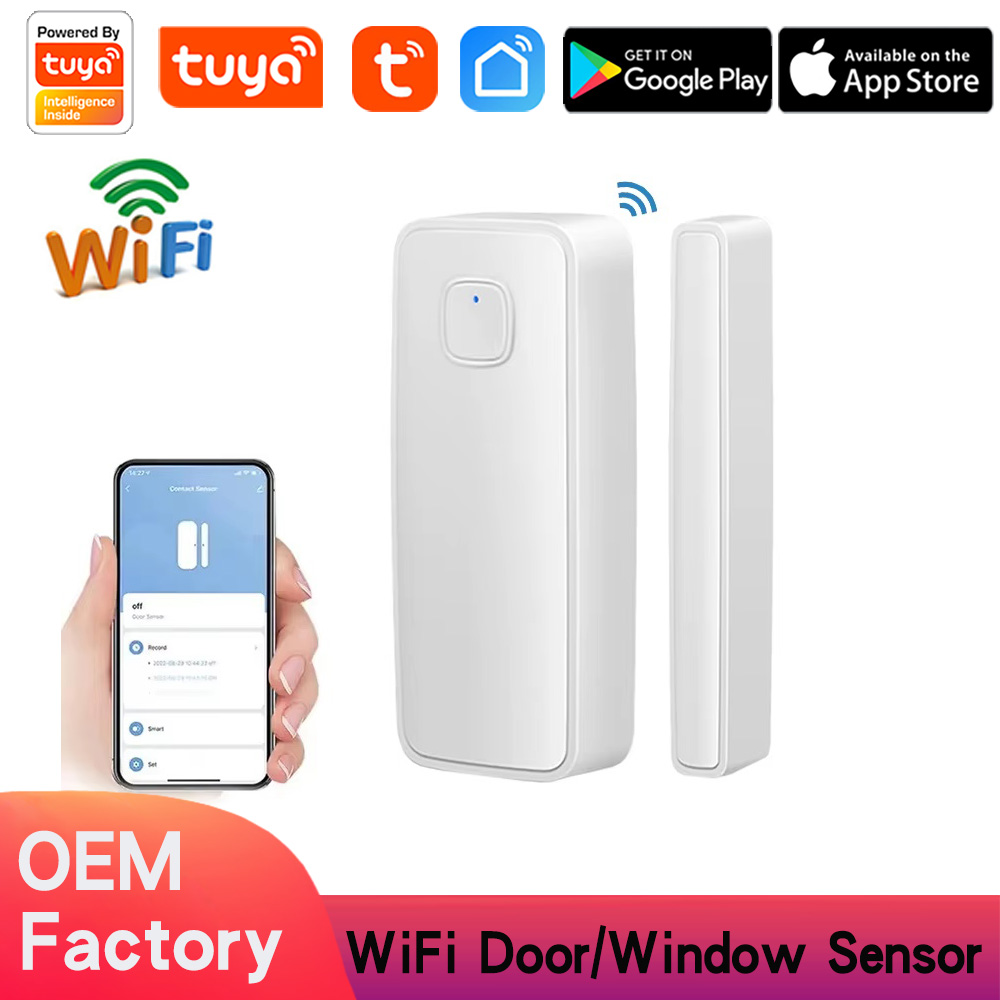 Tuya WiFi Door Window Sensor Detector discount , Remote Monitoring, App Control, Smart Home Automation, Wireless Window Sensor with App Notification Alert, Contact Sensor for Home Security
