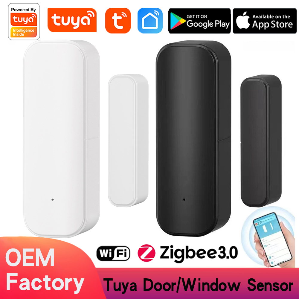 Tuya WiFi Door Window  Sensor Detector Open/Closed Detectors Wireless Window Sensor with App Notification Alert, Contact Sensor for Home Security