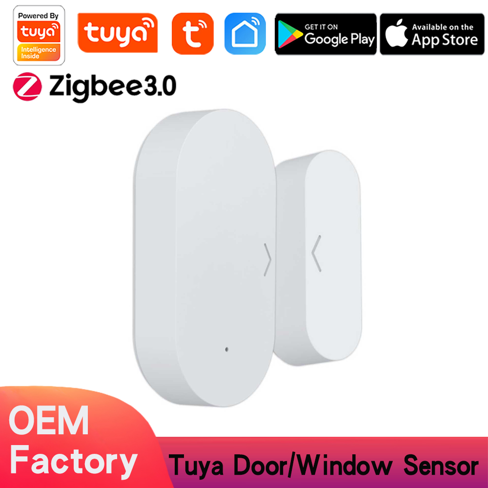 Tuya Zigbee3.0 Door Window Magnetic Sensor Wireless Connection Smart Home Wireless Door Detectors Door Magnetic Automation