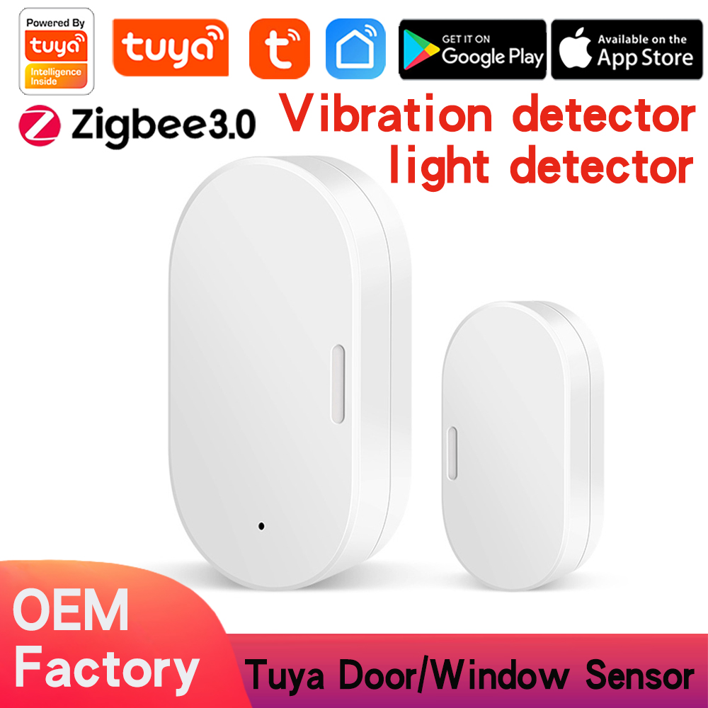 Tuya Zigbee Door Window Magnetic Sensor Smart Home Wireless Door Detectors Automation Security Protection