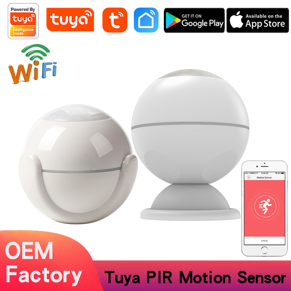 Tuya Wireless Infrared Detector Security Sensor 2.4G Wifi Motion Detector For Home Security System