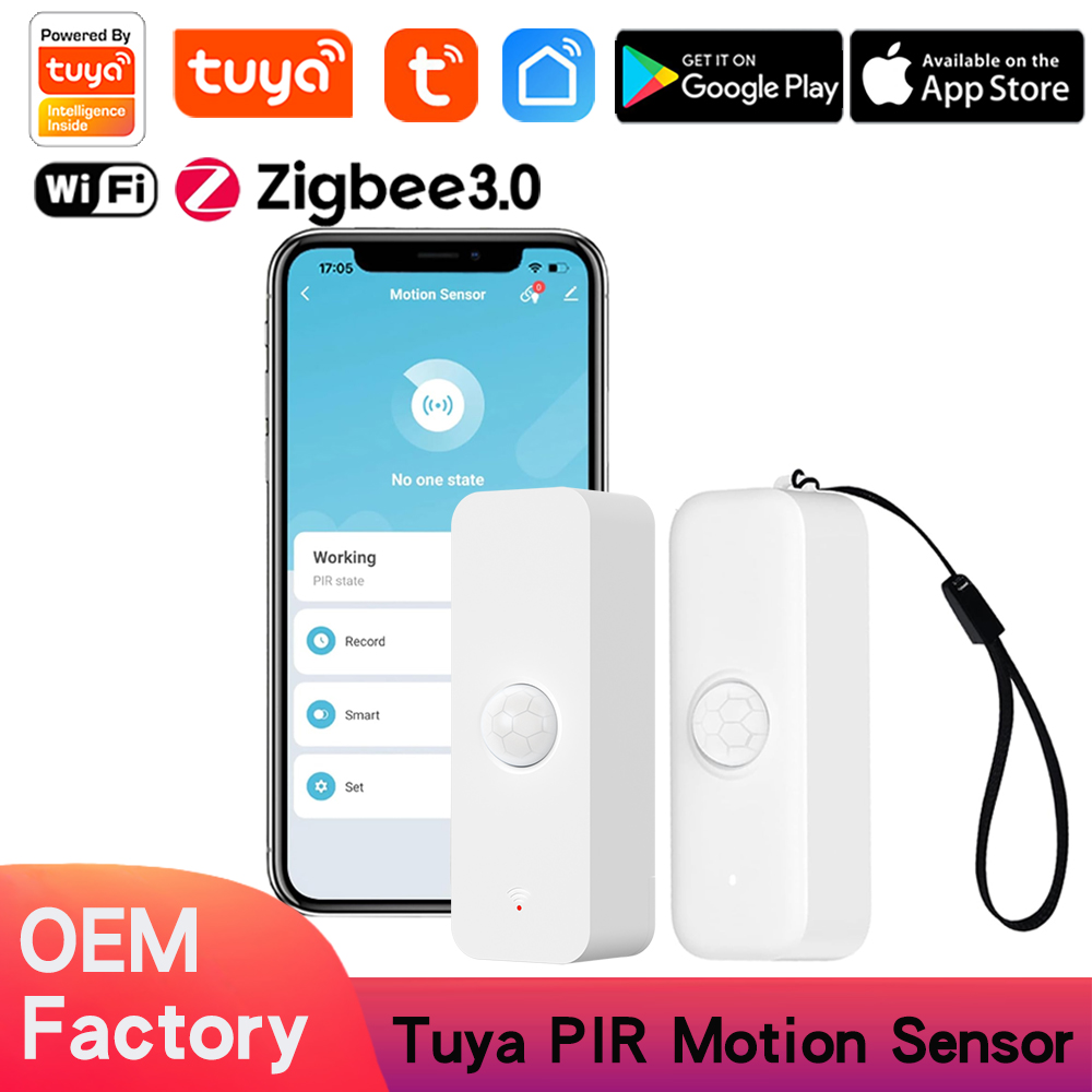 Tuya WiFi Zigbee PIR Motion Sensor Smart Home Human Body Infrared Detector Security Smart Life Works With Alexa Google Home