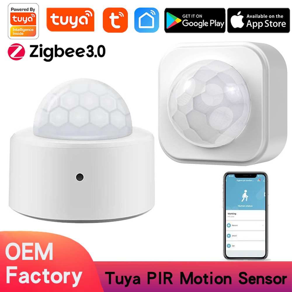 Tuya Zigbee Mini Smart PIR Motion Detector Human Body Infrared Sensor Anti Theft Tuya App Remote Control Smart Life