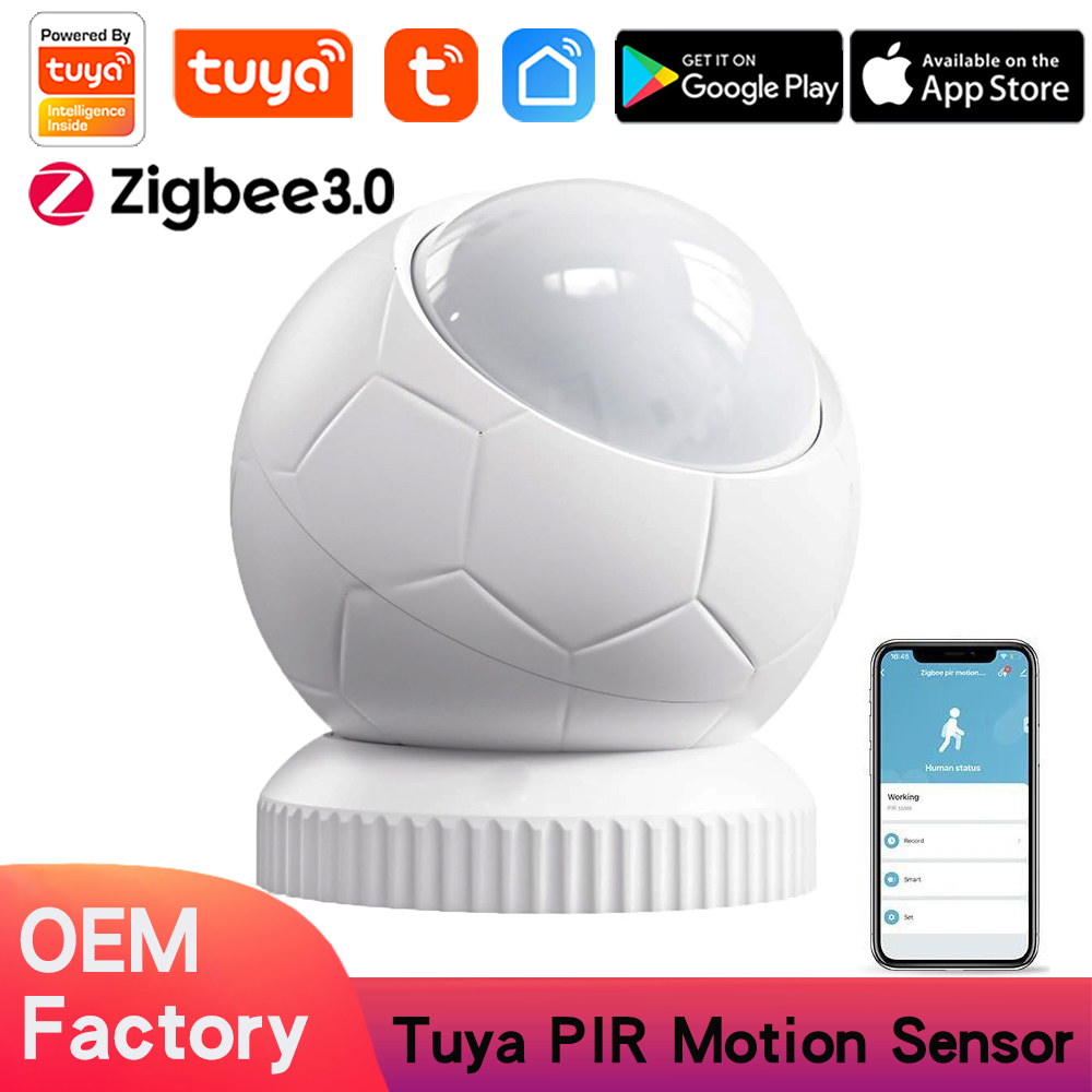Tuya Smart ZigBee 3.0 PIR Sensor Infrared Ray Wireless Light Switch Human Body PIR Motion Sensor