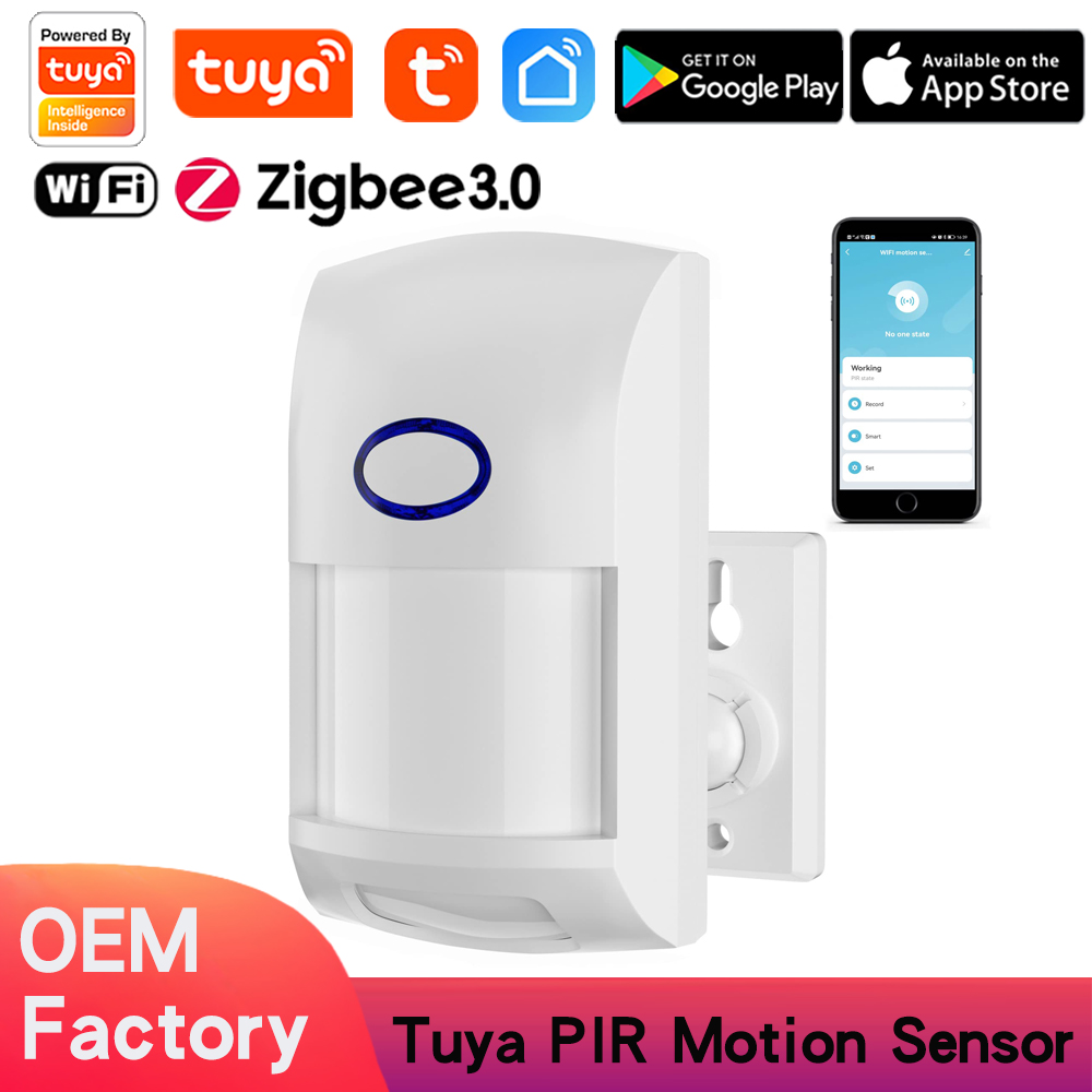 Tuya WiFi Zigbee PIR Motion Sensor Smart Home Human Body Infrared Detector Security Smart Life2