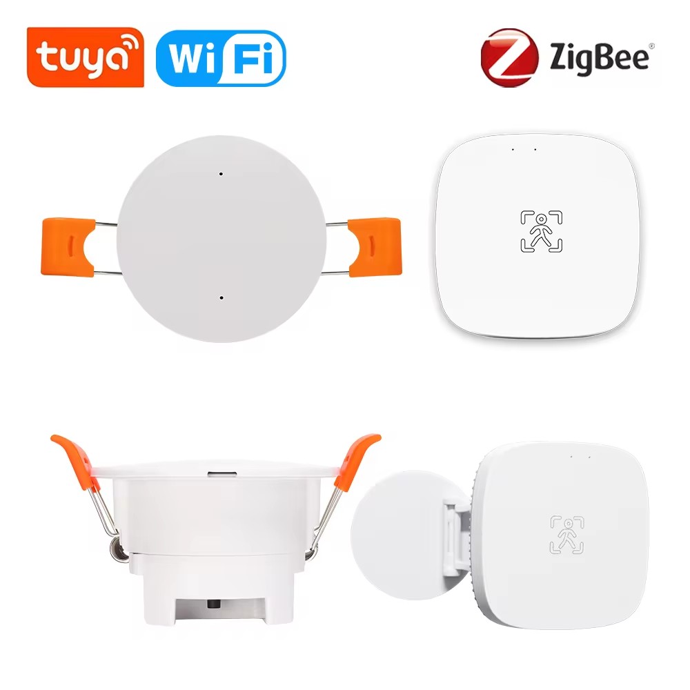 Tuya Smart WiFi Zigbee Human Presence Sensor MmWave Radar Pir Montion Sensor With Luminance Detection Support Home Assistant via Zigbee2mqtt, For Smart Home Automation